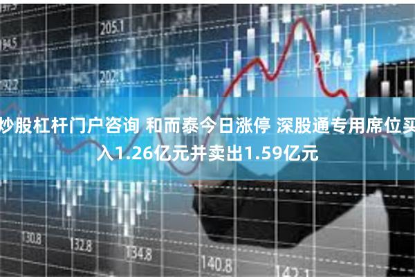 炒股杠杆门户咨询 和而泰今日涨停 深股通专用席位买入1.26亿元并卖出1.59亿元