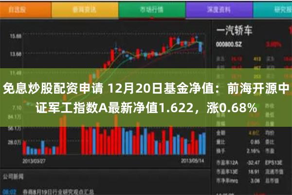 免息炒股配资申请 12月20日基金净值：前海开源中证军工指数A最新净值1.622，涨0.68%